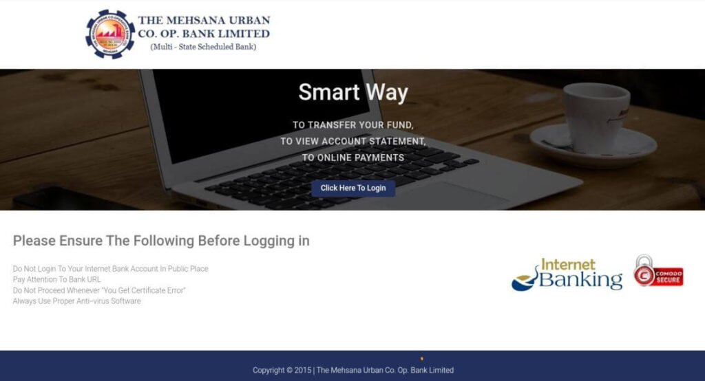 Mehsana Urban Co-operative Bank NetBanking Login