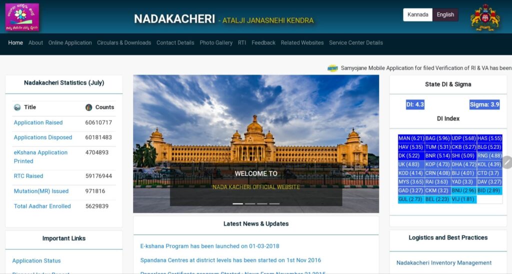 Nadakacheri Login process